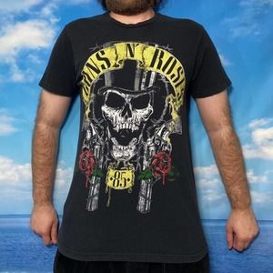 Modern guns and roses reprint tee shirt